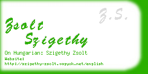 zsolt szigethy business card